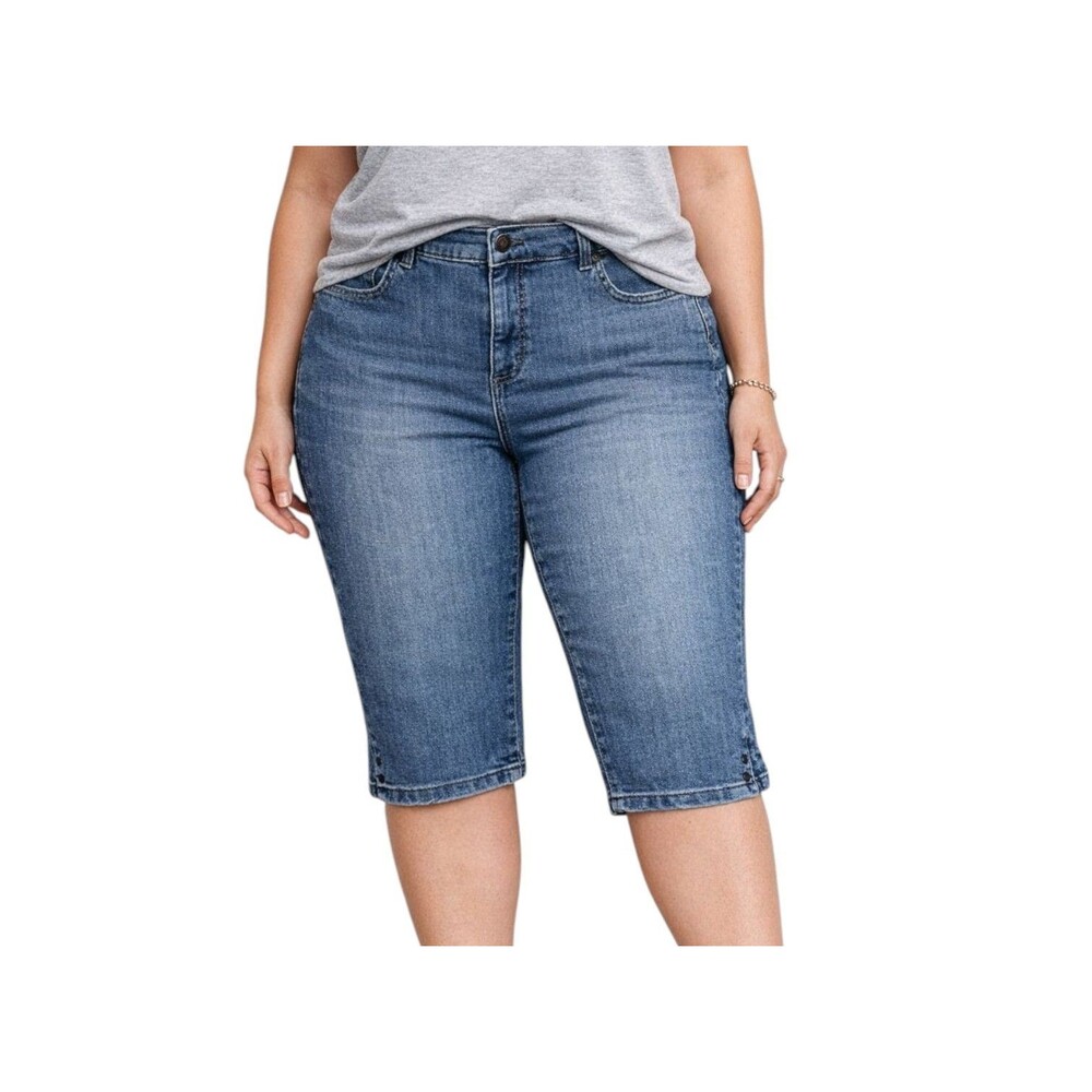 Gloria Vanderbilt Capri Jeans Size 14 Blue Stretch